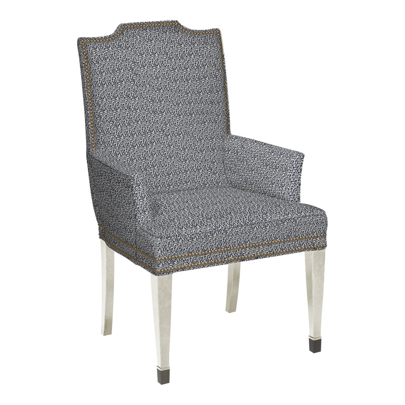 Travis By Michael Weiss Upholstered Arm Chair, Tuck Metal, Wrenn, Yes