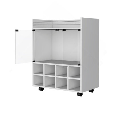 8-Bottle Rack Bar Cart