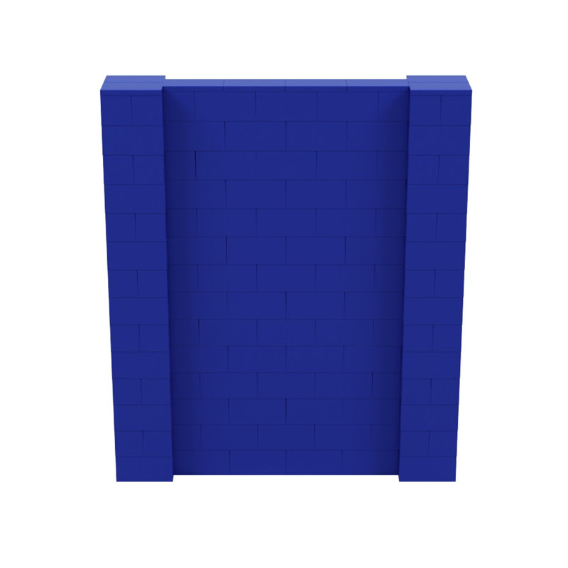 Ensemble mural de blocs géants 7 'T, H 84 po x l 72 po x P 12 po, Bleu