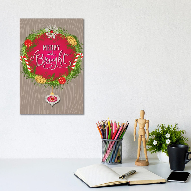 Merry And Bright by Linda Birtel - Wrapped Canvas Gallery-Wrapped Canvas Giclée, 20.32 cm H x 30.48 cm W