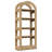 70.86" Tall 5-Tier Teak Arched Bookshelf, Modern Wood Bookcase Display Shelffor Apartment, Office, Bedroom & Living Room
