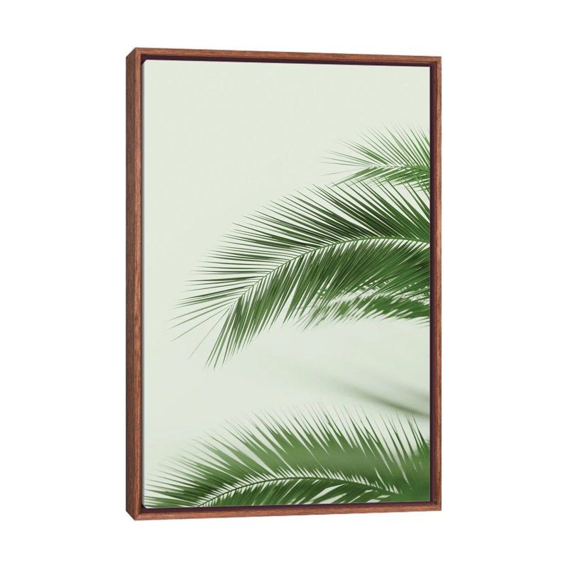 Mint Palms by Svetlana Balta - Painting on Canvas, 66.04 cm H x 45.72 cm W, Brown Framed