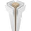 Ensemble de colonnes à double panneau surélevé en PVC Craftsman Classic Square-36091237