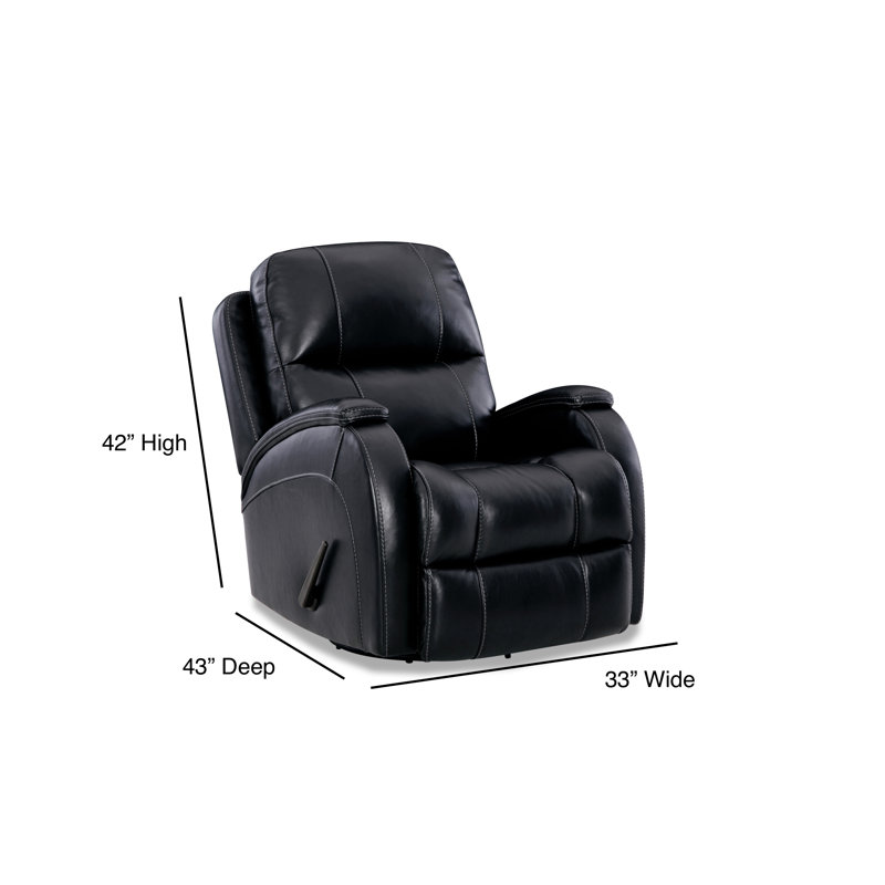 Carlitha Swivel Glider Recliner, Black
