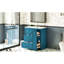 Meuble-lavabo moderne 30 po - Armoire bleue avec lavabo en céramique et quatre tiroirs confortables