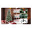 Arbre de Noël enneigé 7 pi avec 2178 pointes en PE + PVC, baies rouges et pommes de pin - Décoration de Noël articulée à installation facile-1495198076