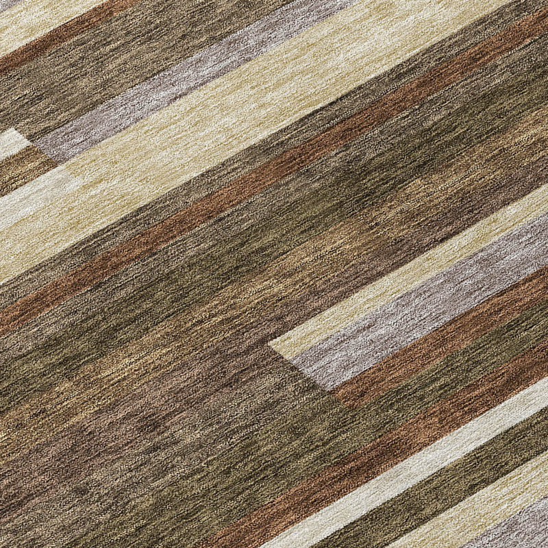 Malchow Flatweave Washable Striped Indoor / Outdoor Rug, Runner 2'3" x 7'6"