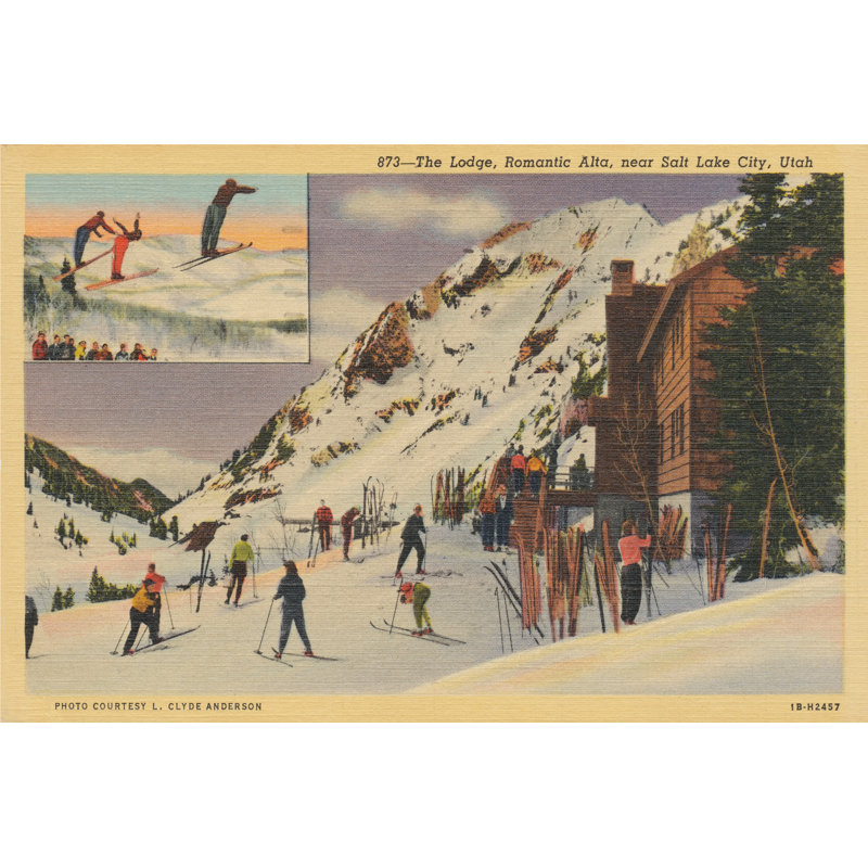Skiing II by Wild Apple Portfolio - Wrapped Canvas Print, 51cm H x 51cm W