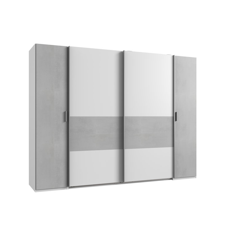 Advika 4 Door Manufactured Wood Wardrobe, 208cm H x 315cm W x 65cm D
