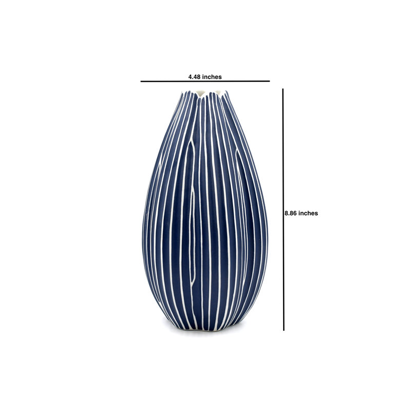Vase de table Aydn, H 8,9 po x l 4,5 po x P 4,5 po