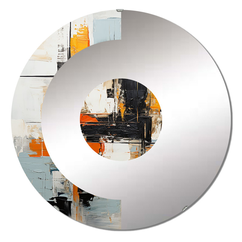 Ulster - Miroir mural demi-cercle, 23,6 po x 23,6 po