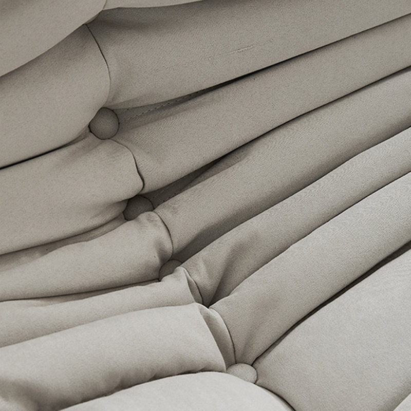 Canapé rétro paresseux chenille, Suède beige