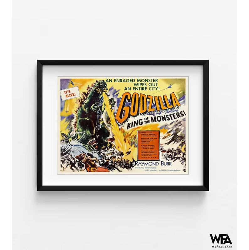 Godzilla, King of the Monsters, Natural, 8" H x 10' W