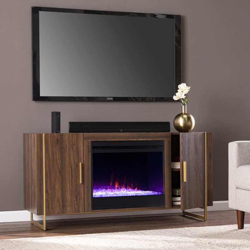 Duvivier Color Changing Fireplace with Media Storage