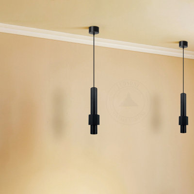 Aurther - Light Black Geometric Pendant