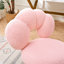 Chaise de bureau à domicile avec pivotement à 360 ° et housse en tissu - rose rotatif confortable-2140256733