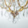 18'' 5-Light Classic/Traditional Lighting Fixture Antique Gold Ornate Crystal Chandelier