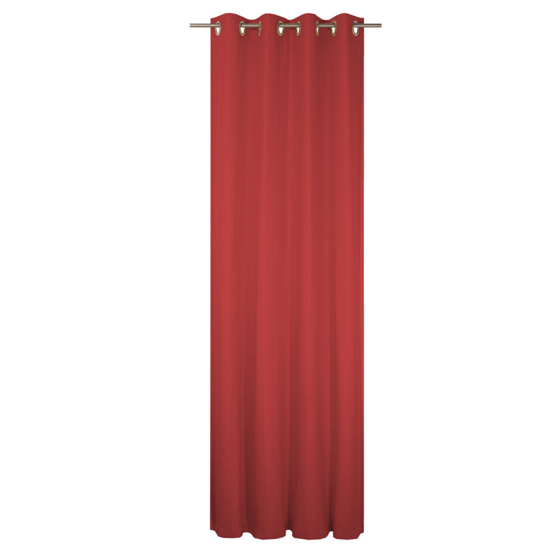 Pearce Eyelet Single Curtain, opaque, 132cm Width x 150cm Drop, Rot
