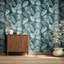 Pepper Glass Bead Finish Ficus Leaf Vita Wallpaper Roll-545271995