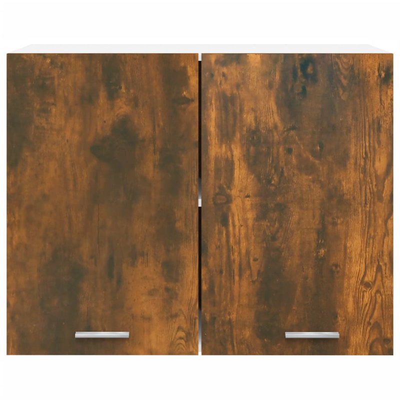 Armoire suspendue vidaXL Chêne fumé 80 x 31 x 60 cm Bois d'ingénierie, Gris foncé
