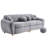 Mayerli 84 '' Chenille Loveseat Sofa Curved Couch, Upholstered Sectional Sofa-524955460