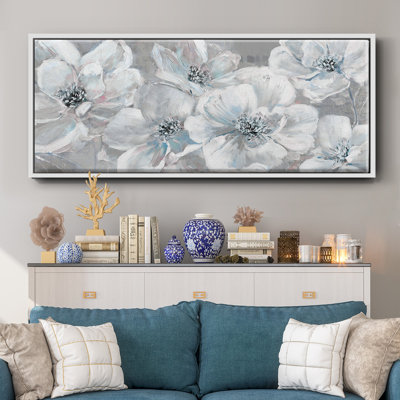 Soft Teal Summer- Framed Canvas