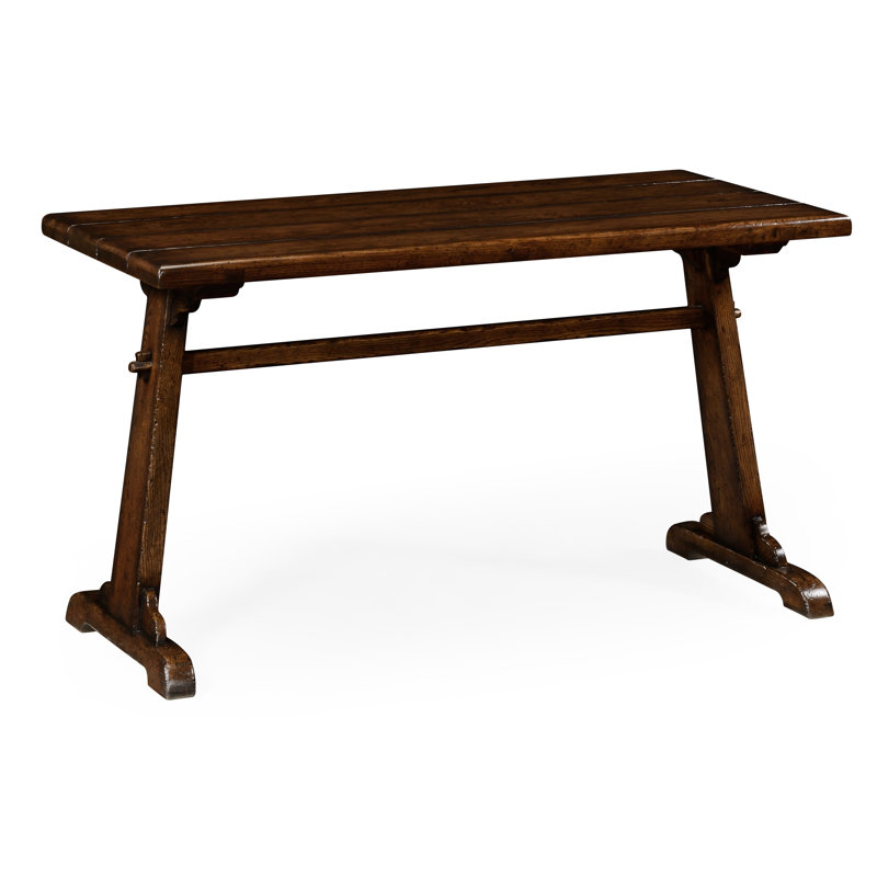 Sherwood Oak Solid Oak Dining Table, Dark Brown Tudor Oak