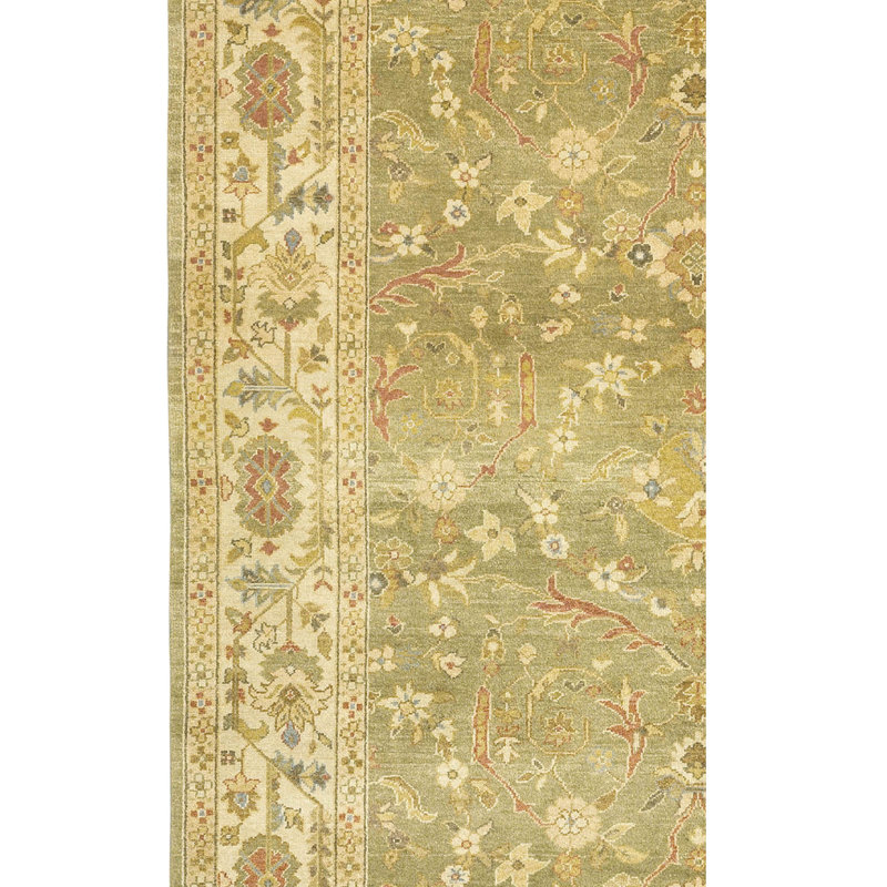 Wool Oriental Area Rug in Beige/Ivory/Red, Rectangle 9' x 12'