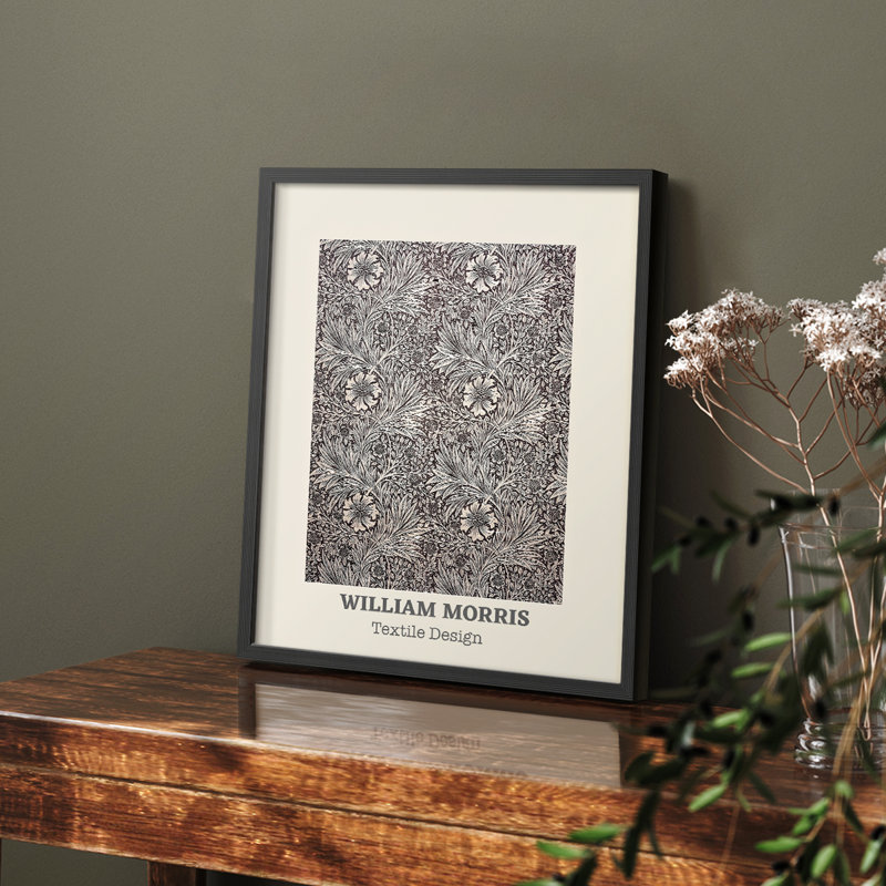 William Morris, reproduction encadrée Lxxix, Noir, H 14 po x l 11 po