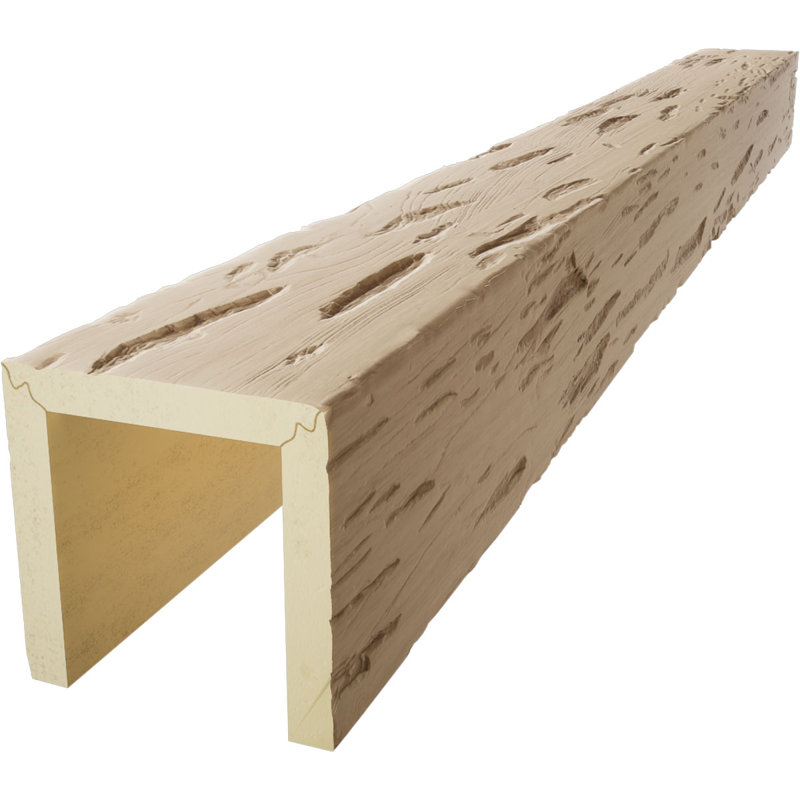 Poutre de plafond 3 côtés Pecky Cypress Endurathane, 12"H x 12"W, Désert de Sonora, 14'L