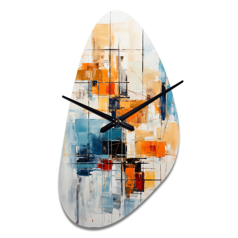 Horloge murale colorée rétro Mid Century Retro Reflections III - Mid-Century, Grand