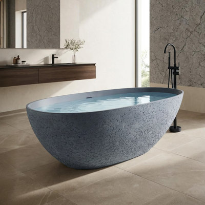 67" Solid Surface Freestanding Bathtub