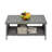 16-Inch Double-Layered Gray Wicker Patio Side Table-1183368335
