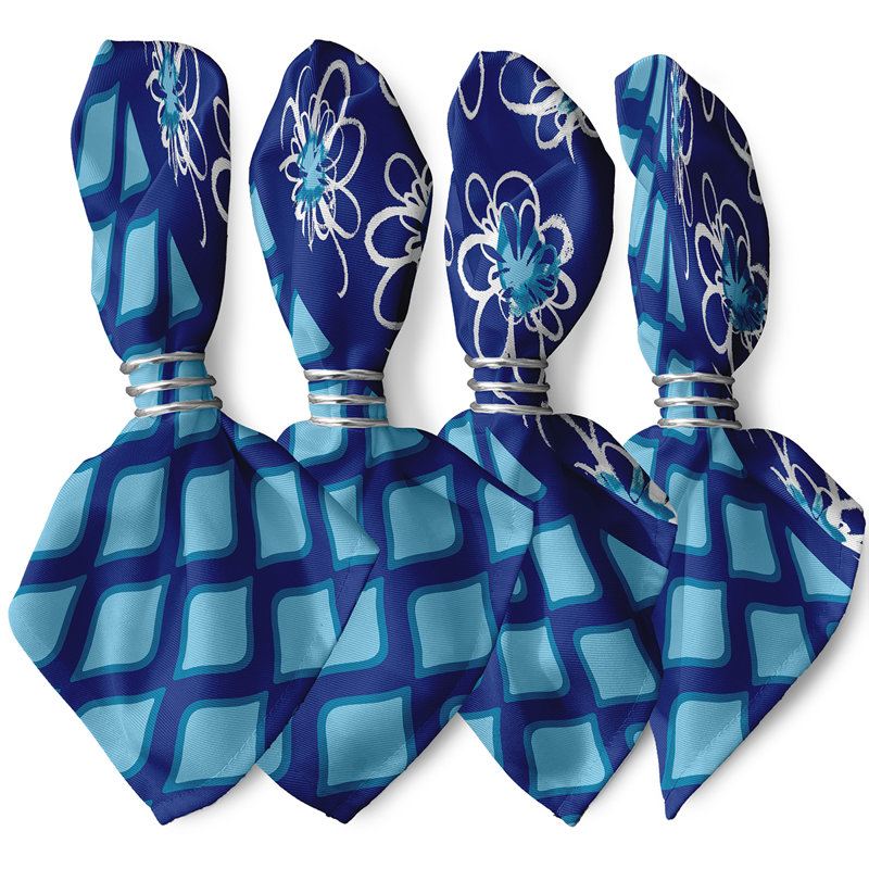 Serviette Penelope Trellis, Bleu clair
