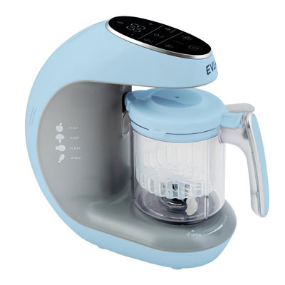 EVLA'S Baby Food Maker, Steamer, Blender, Baby Food Processor for Healthy Homemade Baby Food in Minutes, Touch Screen with 6 Reusable Food Pouches, Baby Registry Essential