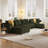 Modular Boneless Sectional Sofa with Chaise, Oversized Minimalist Cloud Couch with Deep Seats-1501003219-1500932526