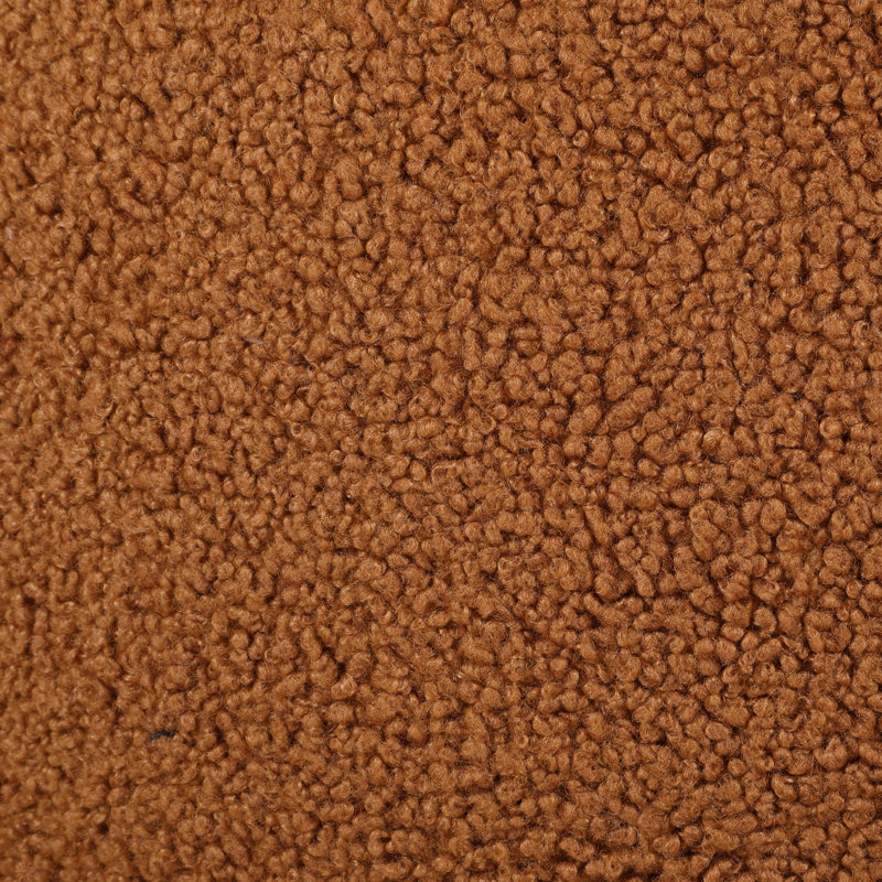 Fauteuil d'appoint moderne à dossier demi-tonneau rembourré en tissu bouclé moderne 1pc, Orange