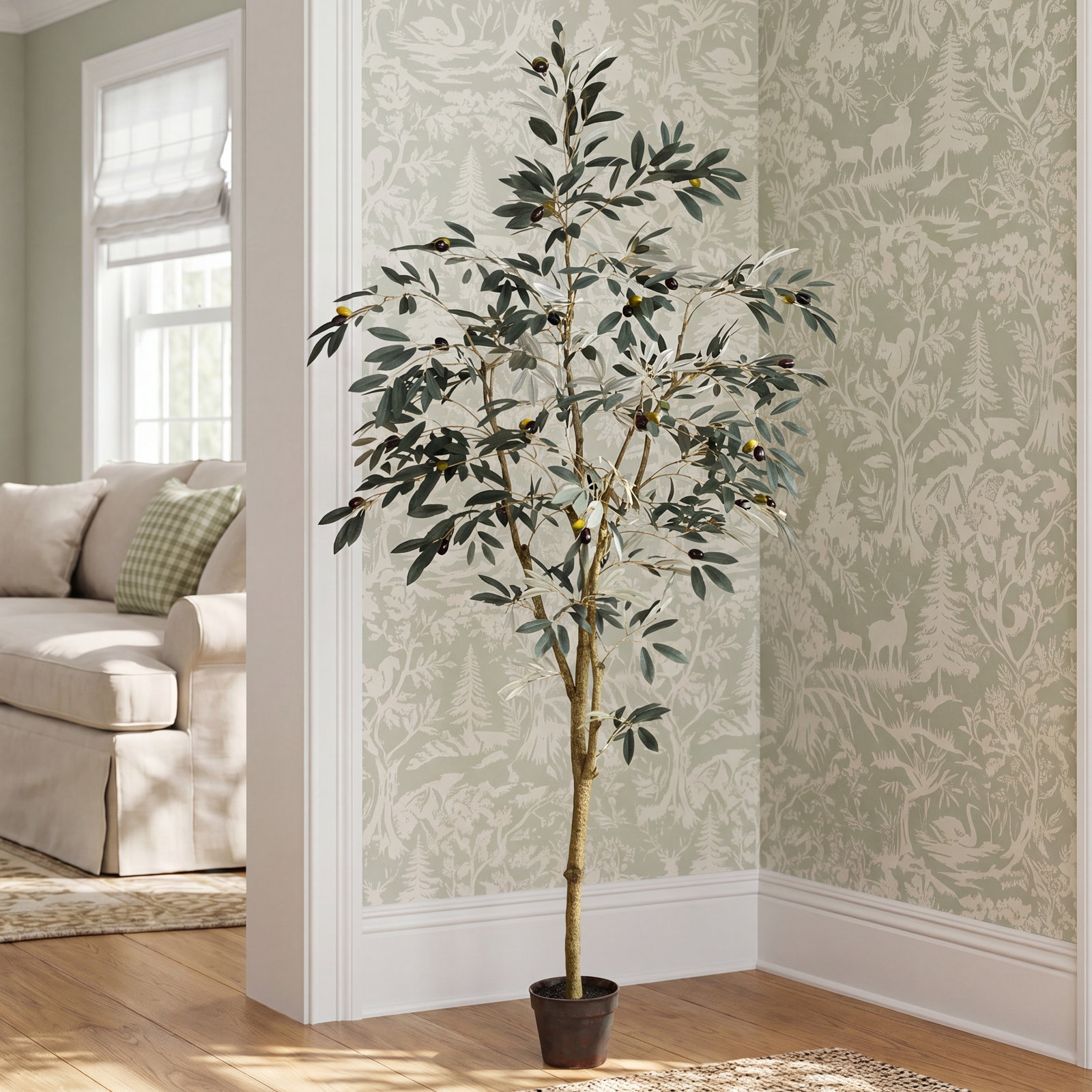 Winnetka Olive Tree in Pot, 72" H x 34" W x 34" D