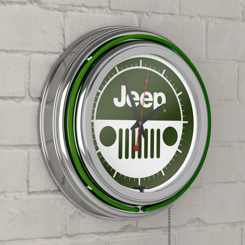 Horloge murale en métal, Vert
