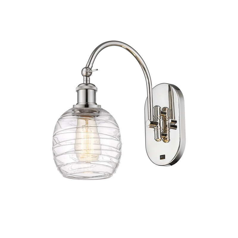 Bras pivotant en acier Alve, Incandescent, Nickel poli