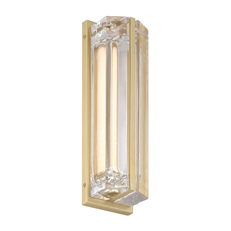 Langferd, extérieur, 16 po, mat, verre transparent, Doré