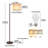 Floor Lamp for Living Room with 3 Color Temperatures LED Bulb-107135670