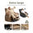 27'' Oversized Rocker Recliner Chair, PU Leather 360° Manual Rocker Swivel Recliner for Adults, Lazy Chair with 1.5X Sponge Comfort Arm and Back for Living Room, Bedroom-571926397
