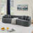 Sectional Sofa With Pillows-689768895