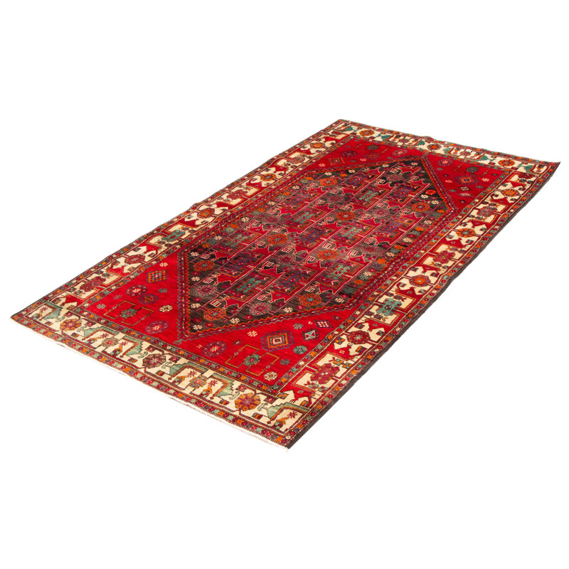 Tapis rouge foncé Croci Anatolian 5 pi 3 po x 9 pi 8 po