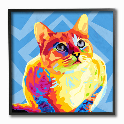 « vibrant abstract abstract cat », impression sur affiche