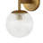 Contemporary Glam 2-Light Dew Fluted Glass Linear Armed Vanity Light