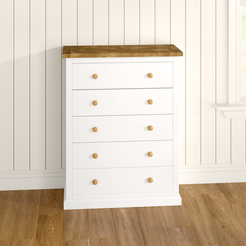 90 cm W Chest of 5 Drawers