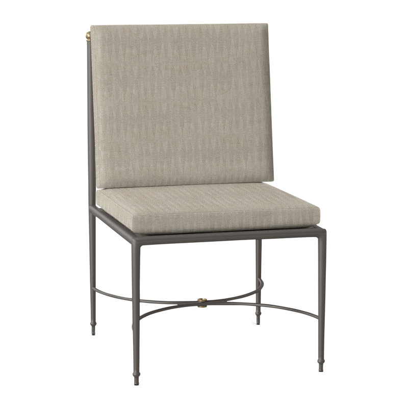 Chaise d'appoint en aluminium Roma, Pas de soudure, Sable à chevrons