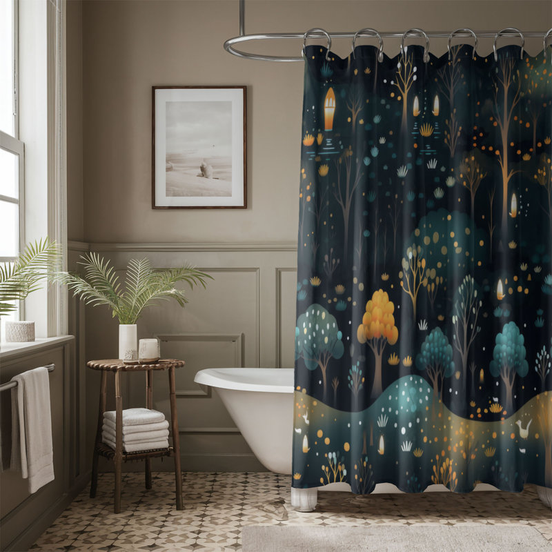 Magical Woods - Rideau de douche Premium, H 74 po x l 71 po